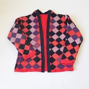 Quilted Chore Coat Vintage Red